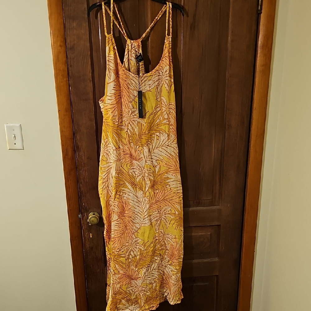 Tropical Print Maxi Dress/ Swim Cover